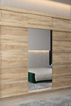 Šatní skříň Abi V2 s nástavcem v dubu Sonoma