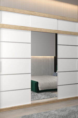 Šatní skříň Abi V2 s nástavcem v dekoru Dub Sonoma