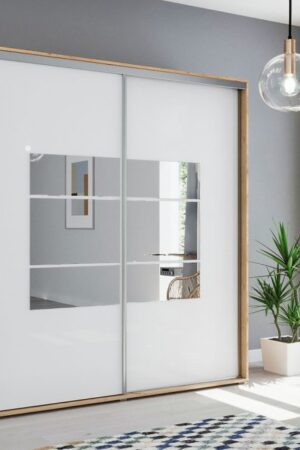 Šatní skříň Ska A02 XL v bílé barvě