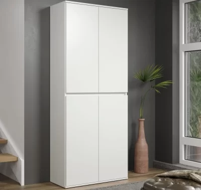 Víceúčelová skříň s policemi Nevada, bílá, 74 cm