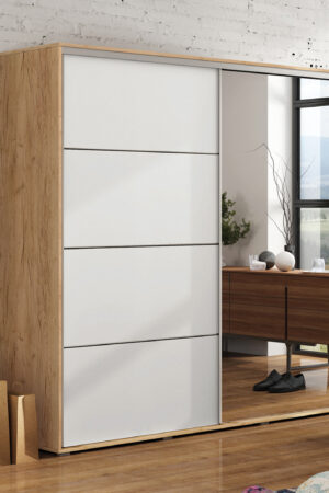 Šatní skříň Ska A12 XL v dub craft zlatém dekoru.