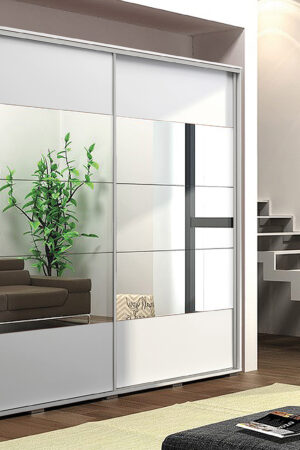 Bílá šatní skříň Ska A17 XL o rozměrech 100 cm