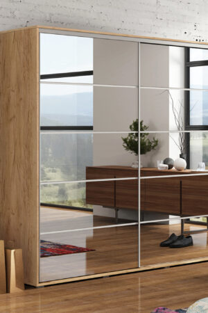 Šatní skříň Ska A19 XL s bílými dveřmi