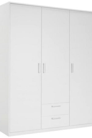 Bílá šatní skříň Xora s otočnými dveřmi