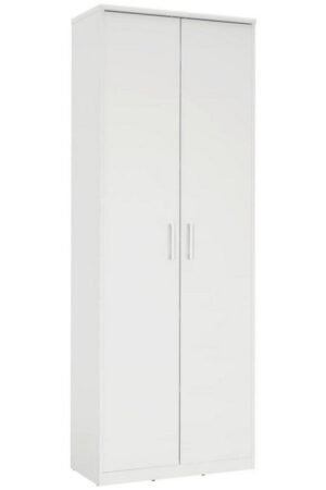 Bílá víceúčelová skříň Xora s dvoudveřovým designem