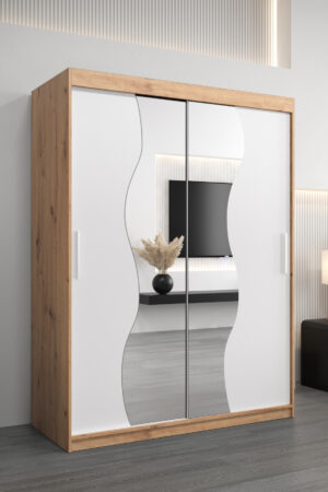 Šatní skříň Abi Mr s posuvnými dveřmi v dekoru dub artisan