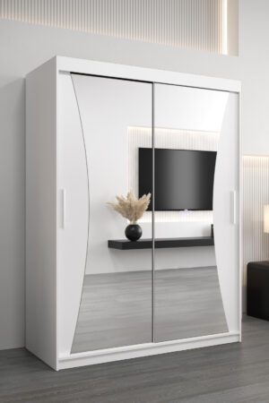 Šatní skříň Abi Mo s bílými posuvnými dveřmi