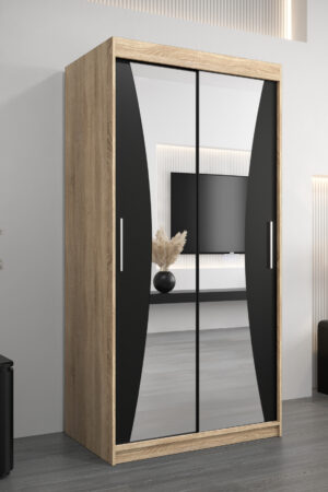 Šatní skříň Abi Mo dub sonoma černá