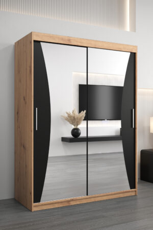 Šatní skříň Abi Mo s posuvnými dveřmi v dub artisan