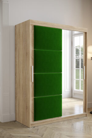 Šatní skříň Abi Tapi s posuvnými dveřmi a zrcadlem.