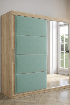 Šatní skříň Abi Tapi s posuvnými dveřmi a zrcadlem