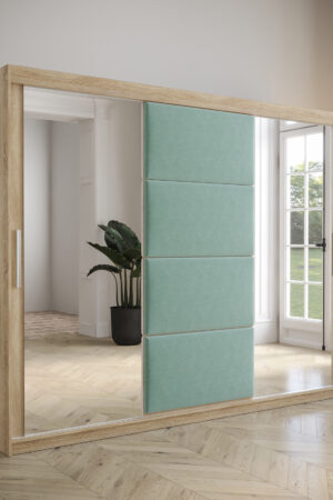 Šatní skříň Abi Tapi s posuvnými dveřmi v dubu Sonoma