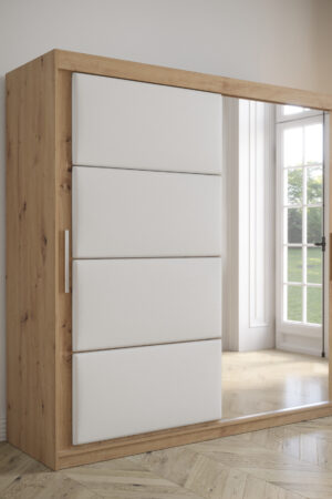 Šatní skříň Abi Tapi v dekoru dub artisan s posuvnými dveřmi
