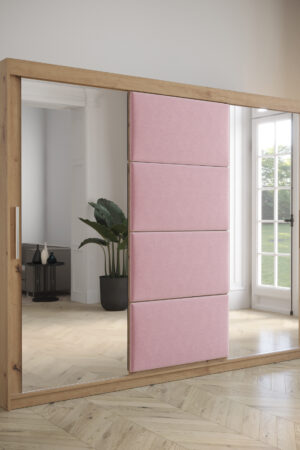 Šatní skříň Abi Tapi s posuvnými dveřmi a zrcadlem