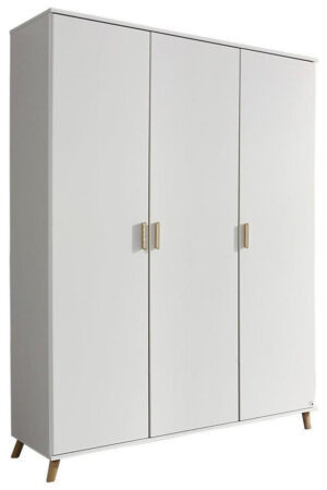 XXXL šatní skříň s otočnými dveřmi v bílé barvě