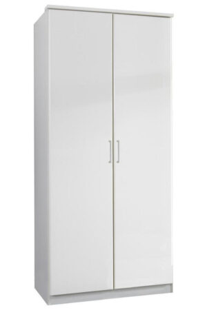 Bílá šatní skříň s otočnými dveřmi 90/199/58 cm