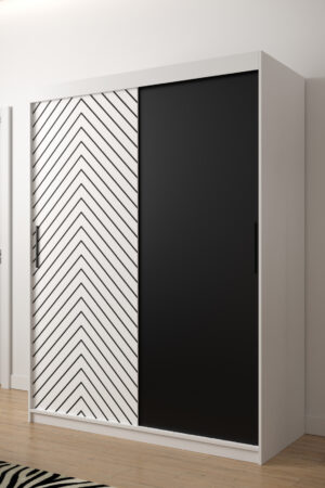 Šatní skříň Abi Jodelka bílá s posuvnými dveřmi