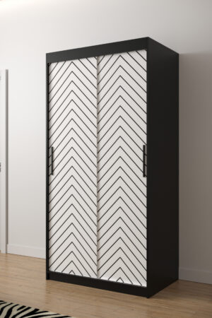 Šatní skříň Abi Jodelka 1 v černé barvě