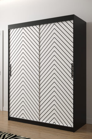 Šatní skříň Abi Jodelka 1 v černé barvě