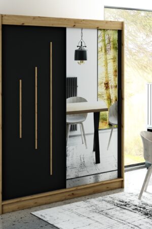 Šatní skříň Abi Leto Y2 s posuvnými dveřmi a zrcadlem