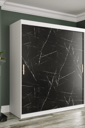 Šatní skříň Abi Marmur T s černým mramorem