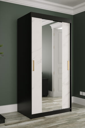 Šatní skříň Abi Marmur T1 s černým mramorem