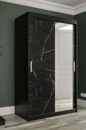 Šatní skříň Abi Marmur T2 s černým mramorem