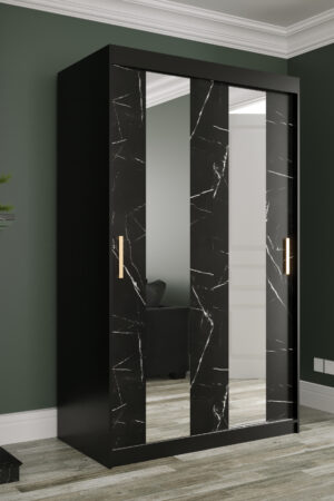 Šatní skříň Abi Marmur Pole s černým mramorem