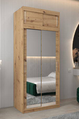 Šatní skříň Abi T3 s nástavcem v dub artisan