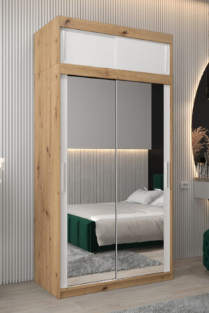 Šatní skříň Abi T3 s nástavcem v dubu artisan