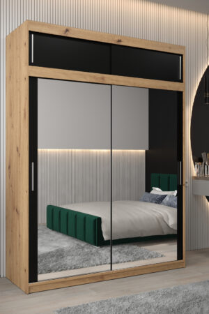 Šatní skříň Abi T3 s nástavcem v dubu Artisan