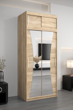 Šatní skříň Abi Mo s nástavcem v Dubu Sonoma