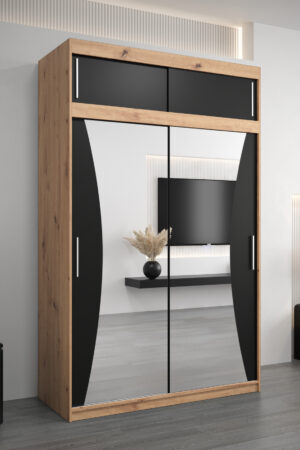 Šatní skříň Abi Mo s nástavcem v dub artisan