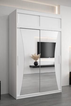 Šatní skříň Abi Mo s nástavcem bílá 150 cm