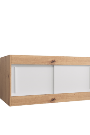 Nástavec na skříň Abi v bílé barvě a dub artisan
