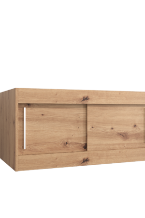 Nástavec na skříň Abi v bílé barvě a dub artisan