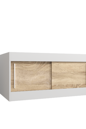 Nástavec na skříň Abi v bílé barvě a dub artisan