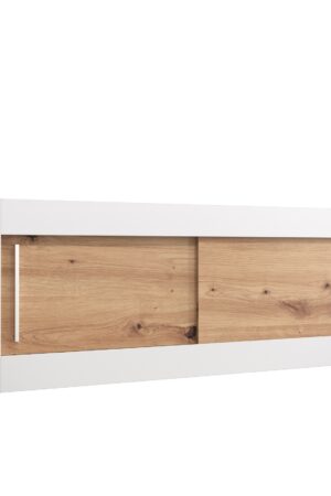 Nástavec na skříň Abi, bílý 120 cm, dub artisan