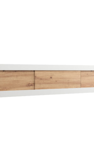 Nástavec na skříň Abi bílý s dub artisan dveřmi