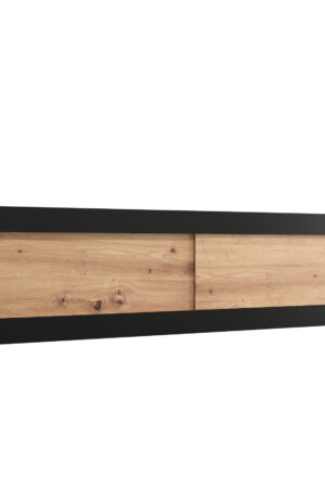 Nástavec na skříň Abi v černé barvě a dub artisan