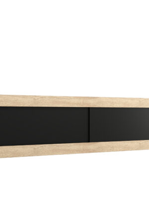 Nástavec na skříň Abi Dub Sonoma 180 cm s černými dveřmi