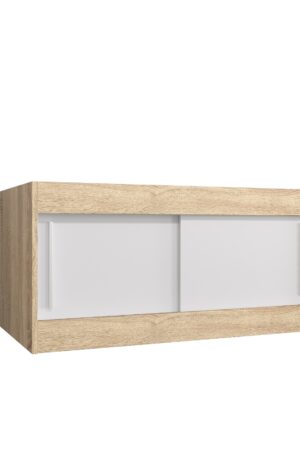 Nástavec na skříň Abi v dekoru dub sonoma s bílými dveřmi