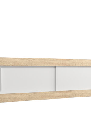 Nástavec na skříň Abi v dekoru dub sonoma s bílými dveřmi