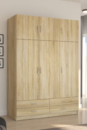 Šatní skříň Stella v bukové barvě