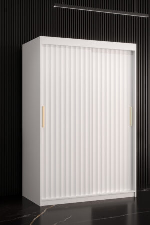 Šatní skříň Abi Riflo Wave 1 v bílé barvě bez zrcadla.