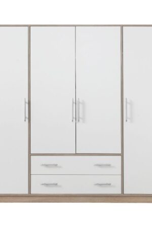 Šatní skříň Smart SR1 s zrcadlem v dubu sonoma a bílé