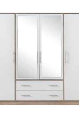 Šatní skříň Smart SR1 s zrcadlem v dubu sonoma a bílé