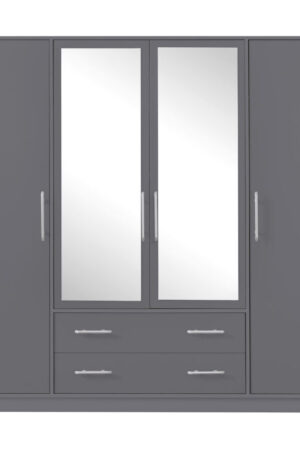 Šatní skříň Smart SR1 s zrcadlem v dubu sonoma a bílé