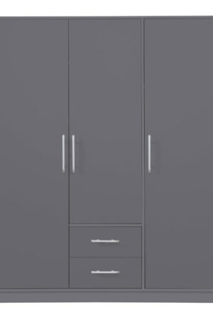 Šatní skříň Smart SR2 s zrcadlem v dub sonoma a bílé barvě