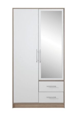 Šatní skříň Smart SR3 s zrcadlem v dubu sonoma a bílé